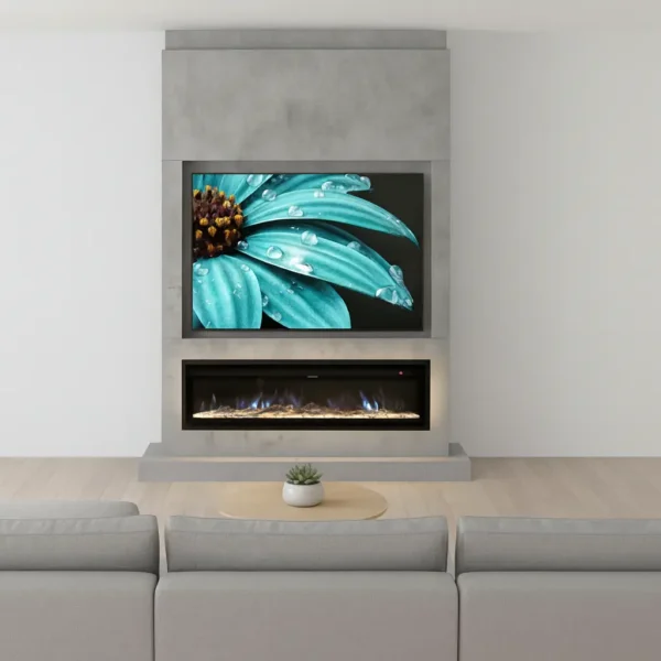 Askar Chimney Style Media Wall – Fireplace Edition